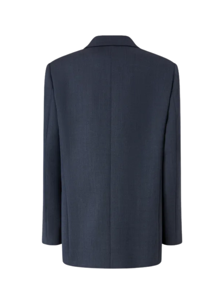 Pinko Pinko New Guina Giacca Lana Armatura - Blue-Total Eclipse