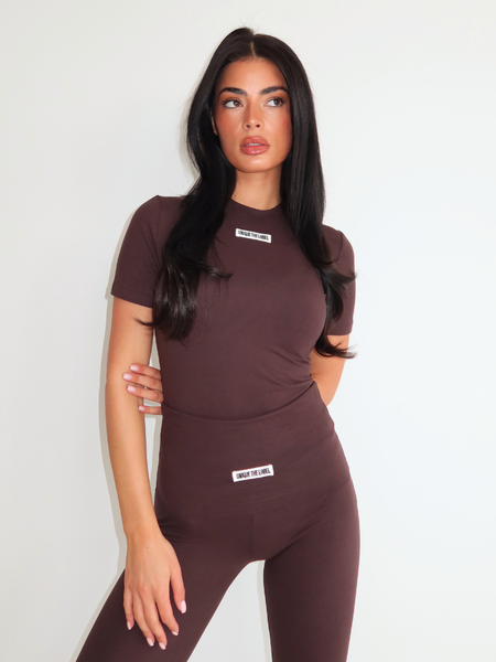 Unique The Label Unique The Label Nena Short Sleeve - Cacao