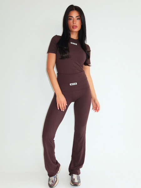 Unique The Label Unique The Label Nena Short Sleeve - Cacao