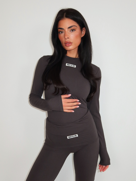 Unique The Label Nena Long Sleeve - Charcoal Unique The Label Unique The Label Nena Long Sleeve - Charcoal