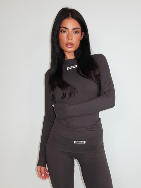 Unique The Label Nena Long Sleeve - Charcoal Unique The Label Unique The Label Nena Long Sleeve - Charcoal