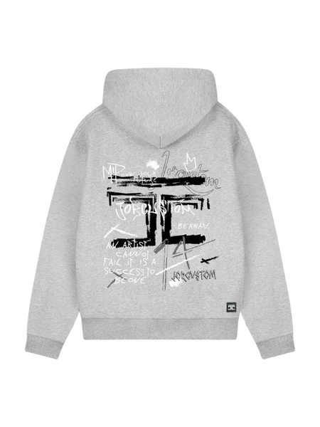 JorCustom JorCustom Women Artist Fleece Oversized Hoodie - Grey Melange JorCustom Women Artist Fleece Oversized Hoodie - Grey Melange