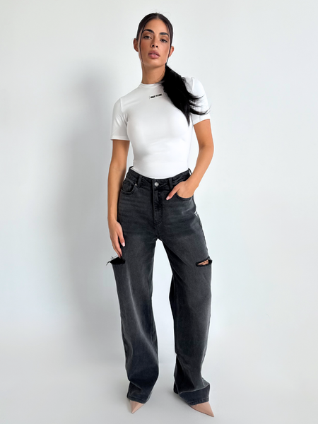 Unique The Label Unique The Label June Jeans - Mid Grey