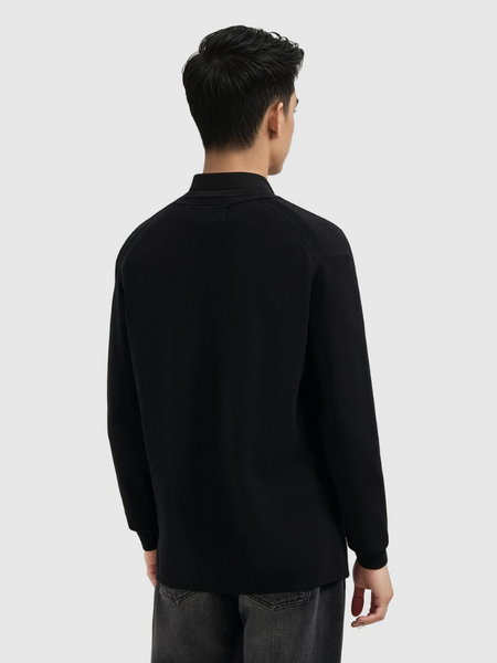 Pure Path Regular Polo fit Knitwear - Black Pure Path Pure Path Regular Polo fit Knitwear - Black