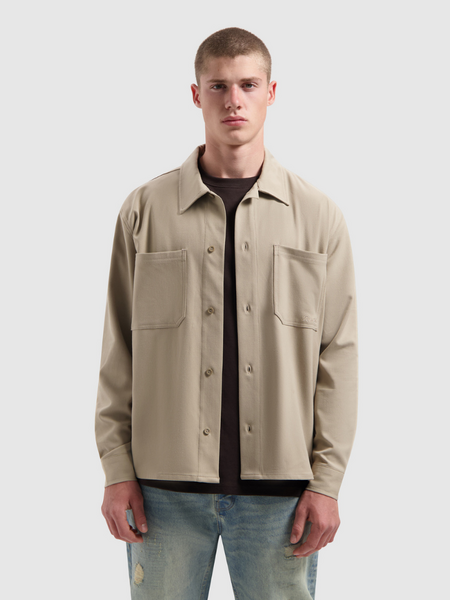 Pure Path Pure Path Regular fit Overshirts - Camel