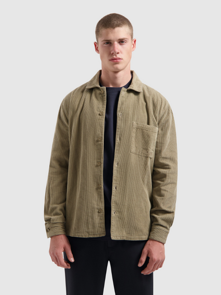 Pure Path Pure Path Regular fit Longsleeve Corduroy Shir - Taupe
