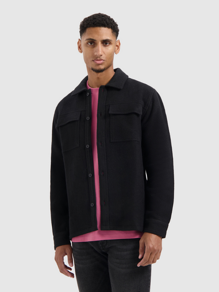 Pure Path Pure Path Regular fit Flannel Overshirts - Black