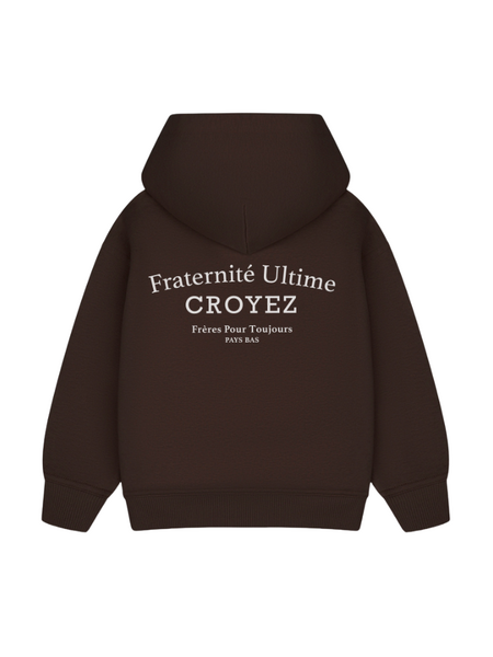 Croyez Mini Fraternité Zip-Hoodie - Brown Croyez Croyez Mini Fraternité Zip-Hoodie - Brown