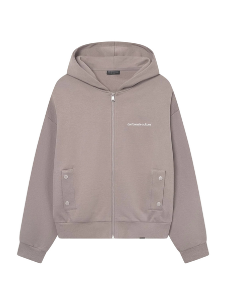 Don't Waste Culture Don't Waste Culture Ale Zip Hoodie - Warm Grey Don't Waste Culture Ale Zip Hoodie - Warm Grey