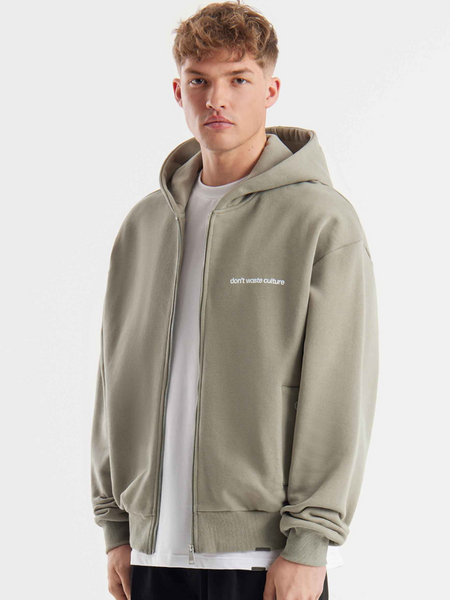 Don't Waste Culture Ale Zip Hoodie - Sage Green Don't Waste Culture Don't Waste Culture Ale Zip Hoodie - Sage Green