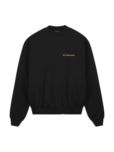 Don't Waste Culture Don't Waste Culture Matt Sweater - Black/Orange