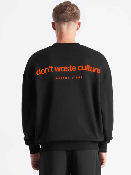 Don't Waste Culture Don't Waste Culture Matt Sweater - Black/Orange