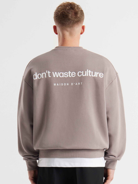 Don't Waste Culture Matt Sweater - Warm Grey Don't Waste Culture Don't Waste Culture Matt Sweater - Warm Grey