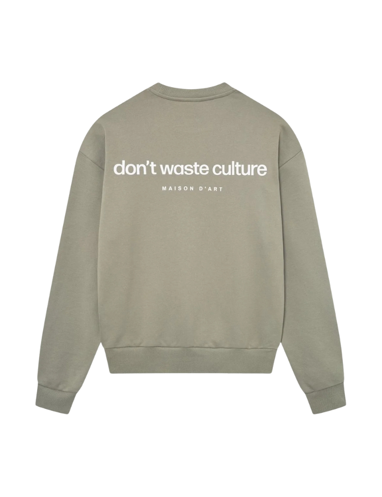 Don't Waste Culture Matt Sweater Sage Green Eddy's Eindhoven