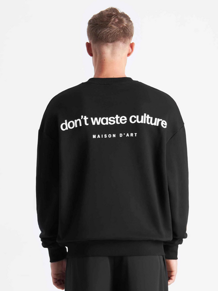 Don't Waste Culture Matt Sweater - Black Don't Waste Culture Don't Waste Culture Matt Sweater - Black