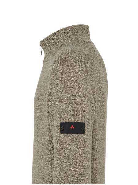 Peuterey Peuterey Braille 03 Wool Half-Zip Sweater - Mustang - Mouli