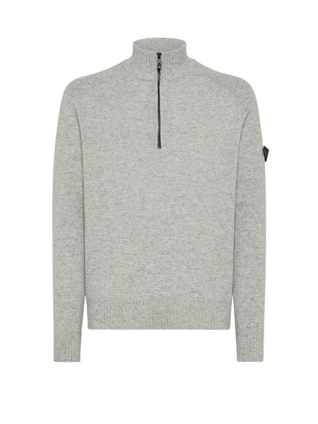 Peuterey Peuterey Braille 03 Wool Half-Zip Sweater - Grigio Melange Peuterey Braille 03 Wool Half-Zip Sweater - Grigio Melange