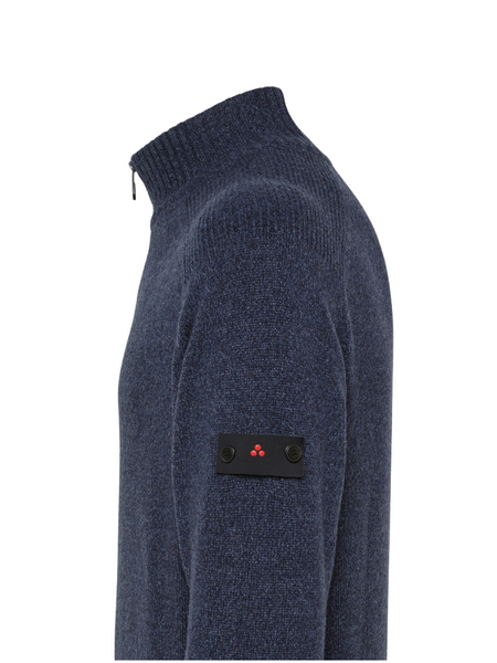 Peuterey Peuterey Braille 03 Wool Half-Zip Sweater - Blu Grafite