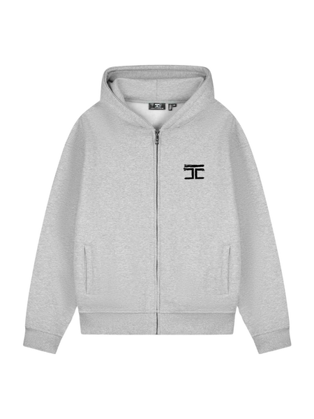 JorCustom JorCustom Artist Fleece Zipped Hoodie - Grey Melange