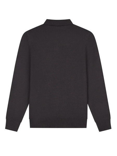 Malelions Malelions Knitted Long Sleeve Polo - Mulch Brown