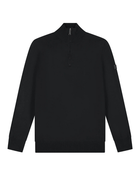 Malelions Malelions Knitted Quarter Zip - Black Malelions Knitted Quarter Zip - Black