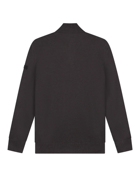 Malelions Malelions Knitted Quarter Zip - Mulch Brown