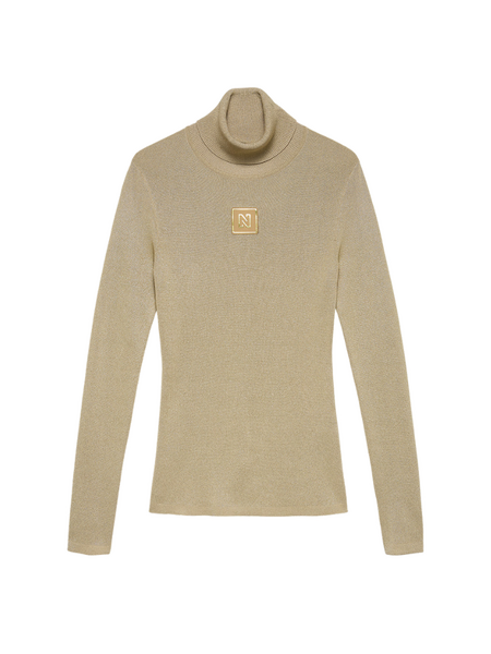 Nikkie Noroton Shiny Turtleneck - Gold Nikkie Nikkie Noroton Shiny Turtleneck - Gold