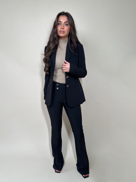 Rinascimento Rinascimento Flared Trousers- Pantalone - Nero Rinascimento Flared Trousers- Pantalone - Nero