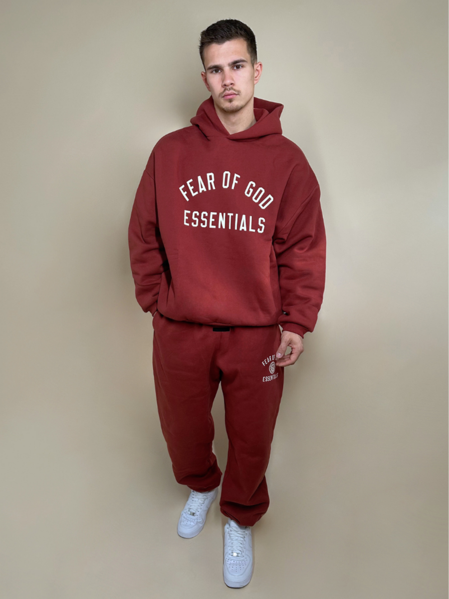 Fear of God Essentials Fleece Combi Set - Crimson Fear of God Fear of God Essentials Fleece Combi Set - Crimson