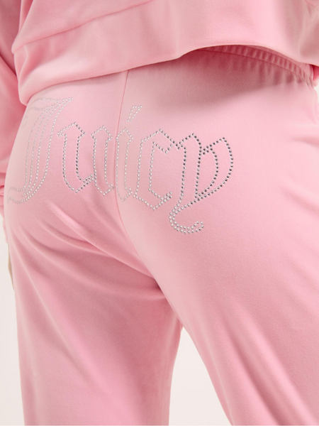 Juicy Couture Juicy Couture Tina Outline Trackpant with Diamante - Juicy Pink