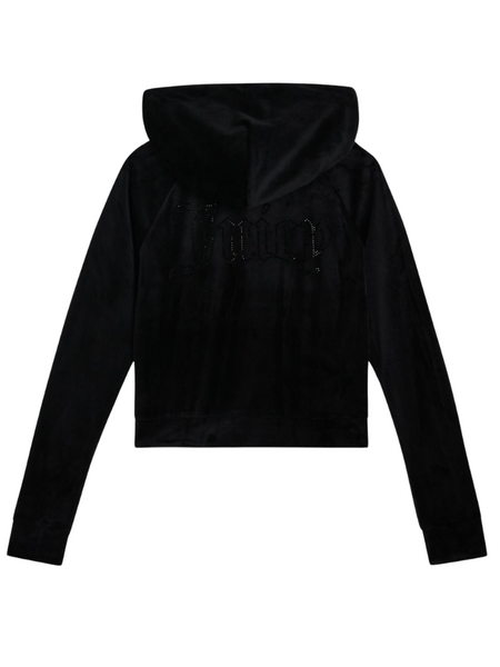 Juicy Couture Juicy Couture Madison Outline Hoodie with Diamante - Black