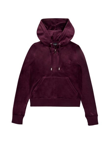 Juicy Couture Juicy Couture Robertson Zip Trough Hoodie With Zip - Winetasting Juicy Couture Robertson Zip Trough Hoodie With Zip - Winetasting