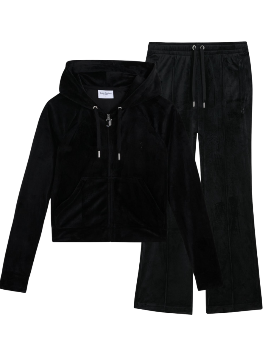 Juicy Couture Juicy Couture velours combi set with diamanté - Black