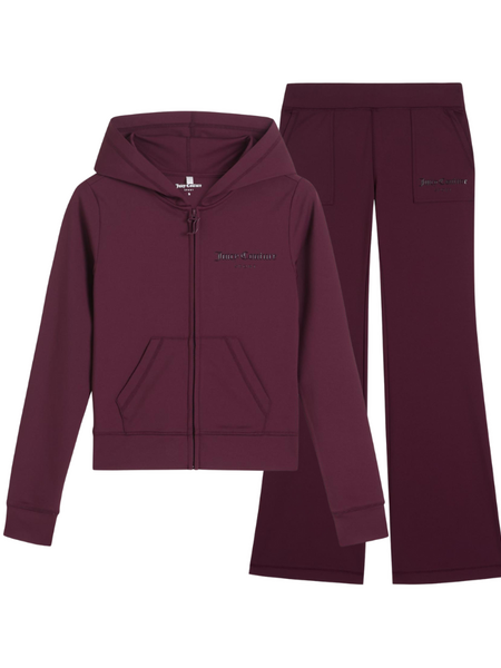 Juicy Couture Juicy Couture Activewear Peached Interlock Combi Set - Winetasting Juicy Couture Activewear Peached Interlock Combi Set - Winetasting