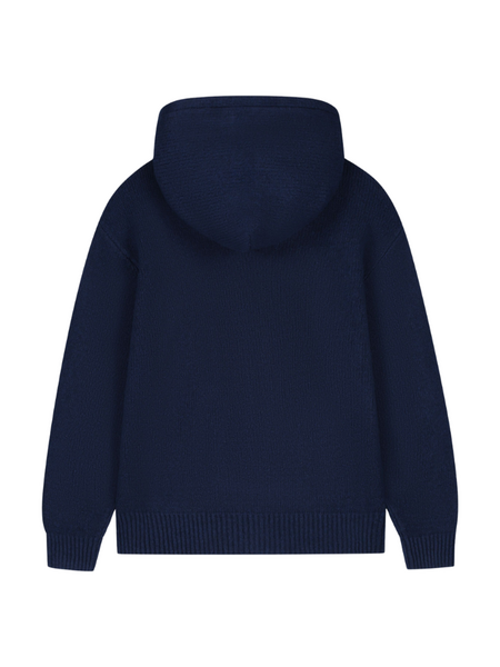 JorCustom Signature Knitwear Zipped Hoodie - Navy JorCustom JorCustom Signature Knitwear Zipped Hoodie - Navy