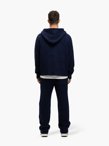 JorCustom Signature Knitwear Zipped Hoodie - Navy JorCustom JorCustom Signature Knitwear Zipped Hoodie - Navy
