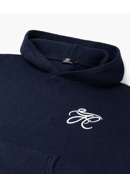 JorCustom Signature Knitwear Hoodie - Navy JorCustom JorCustom Signature Knitwear Hoodie - Navy