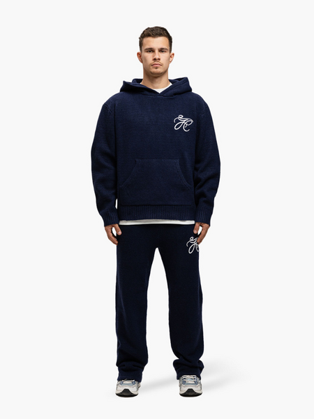 JorCustom Signature Knitwear Hoodie - Navy JorCustom JorCustom Signature Knitwear Hoodie - Navy