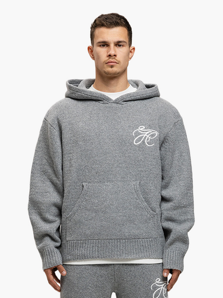 JorCustom Signature Knitwear Hoodie - Grijs JorCustom JorCustom Signature Knitwear Hoodie - Grijs