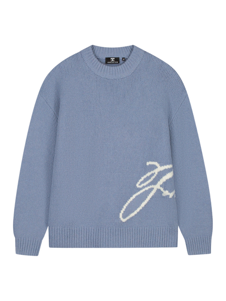 JorCustom JorCustom Penned Knitwear Sweater - Blue JorCustom Penned Knitwear Sweater - Blue