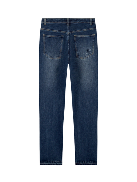 JorCustom JorCustom Open Hem Denim Straight Fit - Dark Blue