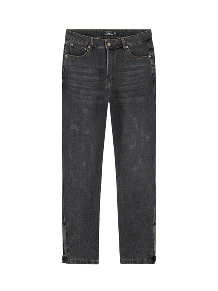 JorCustom JorCustom Zipped Hem Denim Straight Fit - Grijs JorCustom Zipped Hem Denim Straight Fit - Grijs