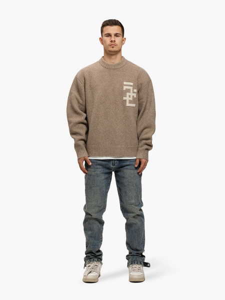 JorCustom JorCustom Splitted Knitwear Sweater - Brown