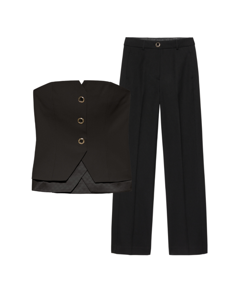 Nikkie Nikkie Oakland Waistcoat combi Set - Black