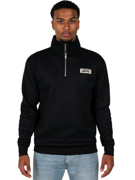 Wrong Friends Wrong Friends Gilroy Half Zip Sweater - Black Wrong Friends Gilroy Half Zip Sweater - Black