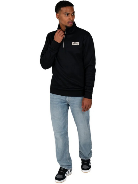 Wrong Friends Wrong Friends Gilroy Half Zip Sweater - Black