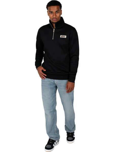 Wrong Friends Wrong Friends Gilroy Half Zip Sweater - Black
