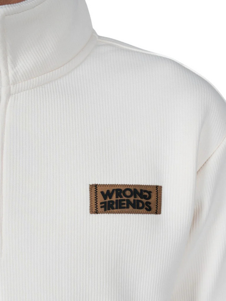 Wrong Friends Wrong Friends Gilroy Half Zip Sweater - Beige
