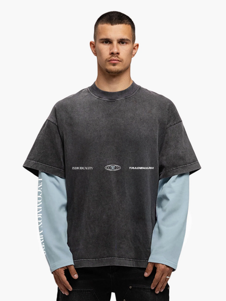 JorCustom JorCustom Uncommon Minds Double Layered Longsl - Acid-Blue