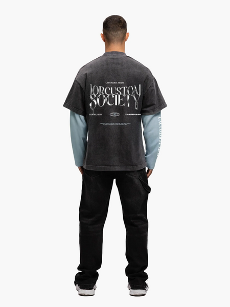 JorCustom JorCustom Uncommon Minds Double Layered Longsl - Acid-Blue